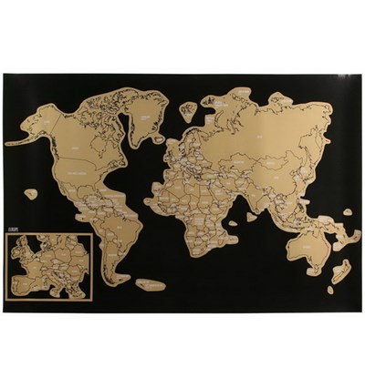 Carte Du Monde à Gratter 40x60cm